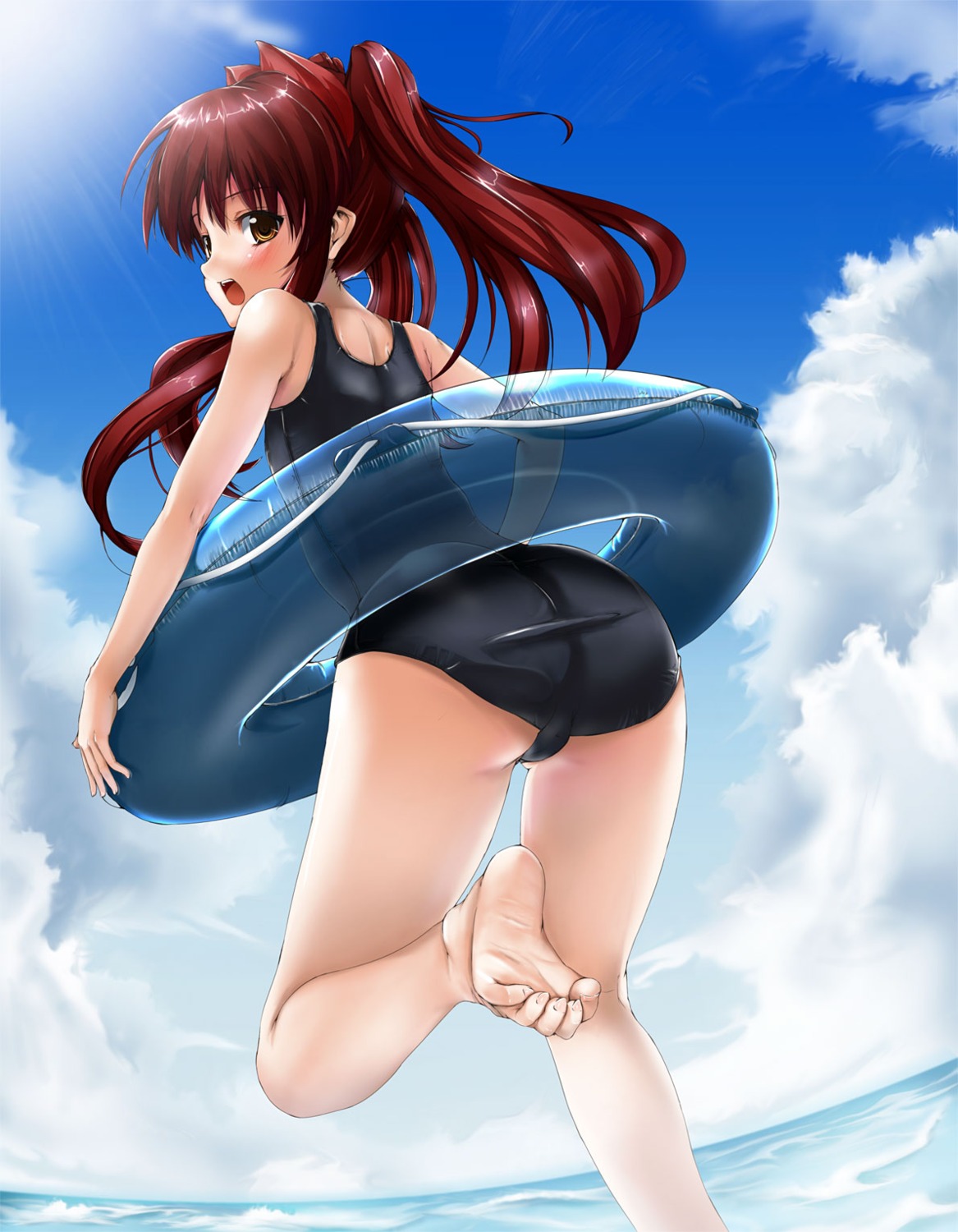 aloe feet quiz_magic_academy school_swimsuit swimsuits toki_shirazu