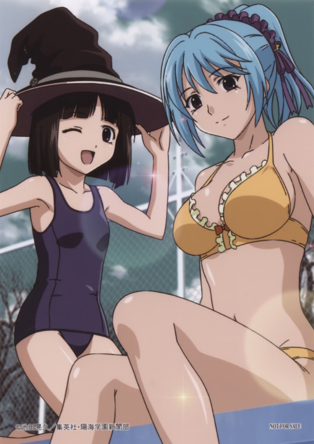 bikini kurono_kurumu rosario_+_vampire school_swimsuit sendo_yukari swimsuits