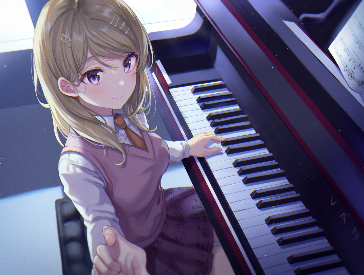 akamatsu_kaede dangan-ronpa dangan-ronpa_v3 seifuku sweater tokkyu