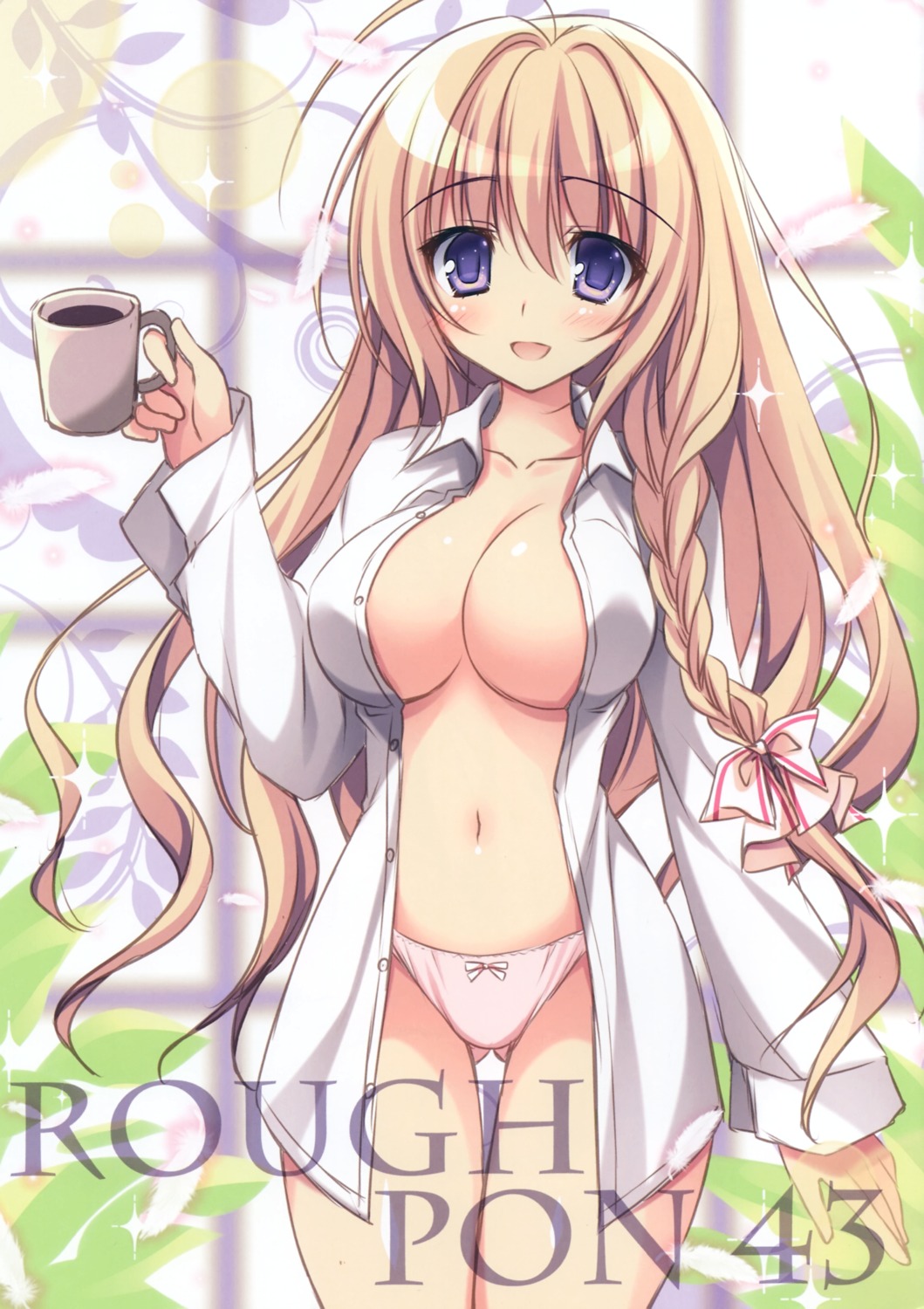 dress_shirt matsurija nanaroba_hana no_bra open_shirt pantsu