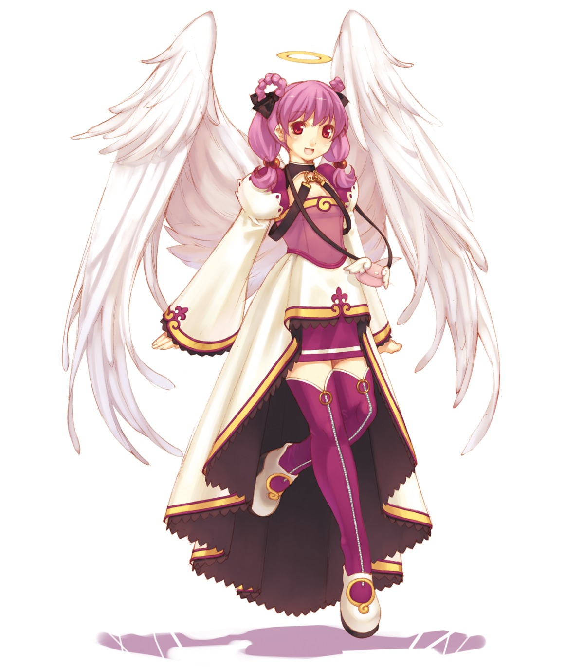 angel ciel_(spectral_souls) dress hirano_katsuyuki idea_factory spectral_souls spectral_souls_ii thighhighs wings