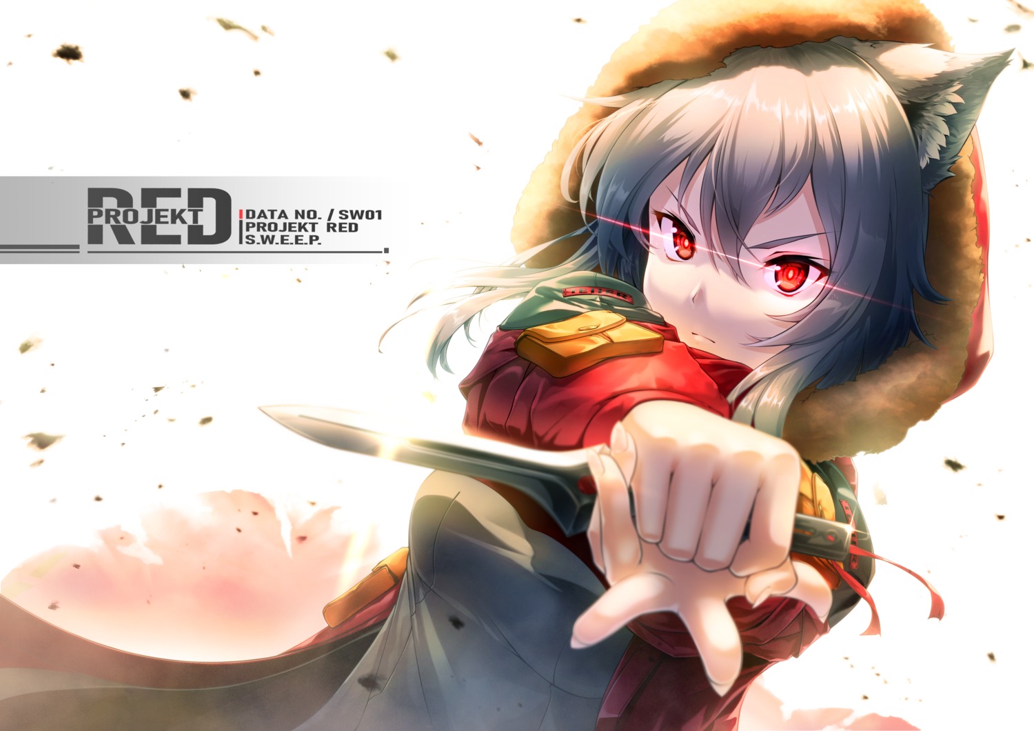 animal_ears arknights projekt_red_(arknights) tenten_(reliance0410) weapon