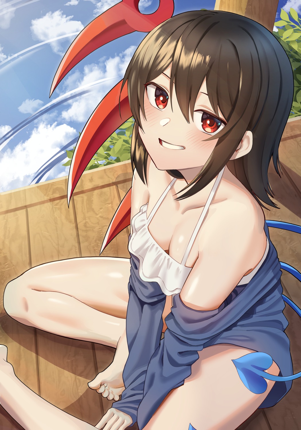 cleavage goback houjuu_nue swimsuits touhou wings