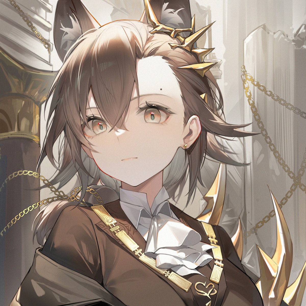 animal_ears arknights armor goudaimu penance uniform