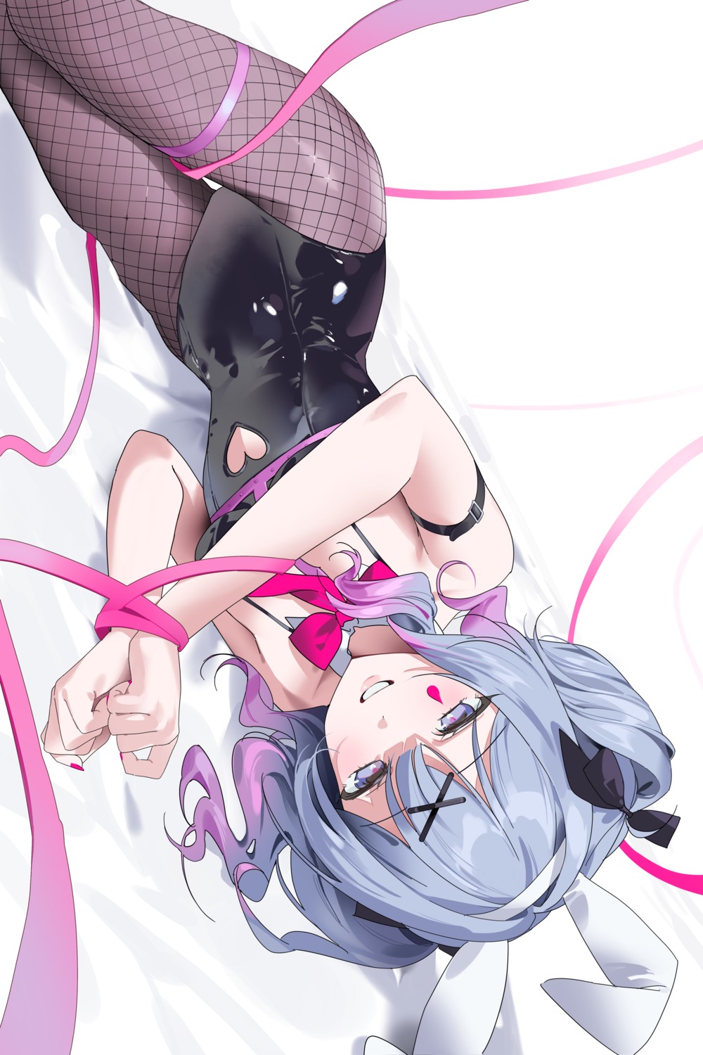 animal_ears bondage bunny_ears bunny_girl chii_(chiiriring) fishnets garter hatsune_miku pantyhose rabbit_hole_(vocaloid) tattoo vocaloid