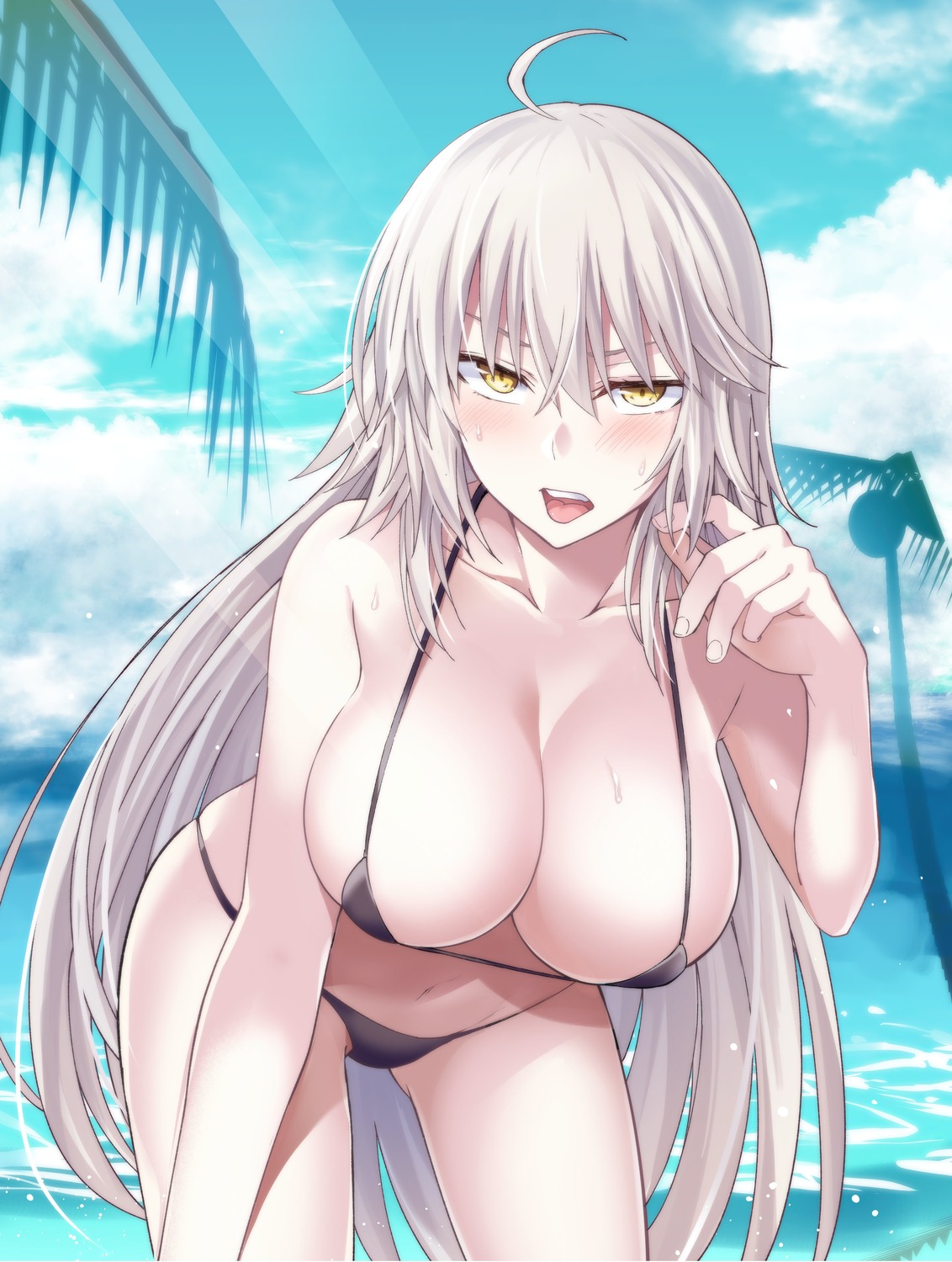 bikini fate/grand_order ijima_yuu jeanne_d'arc jeanne_d'arc_(alter)_(fate) swimsuits thong