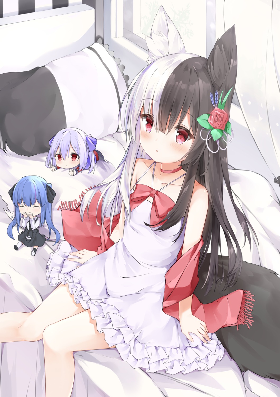 alice_mana alice_mana_channel animal_ears chibi dress fuyuki030 tail