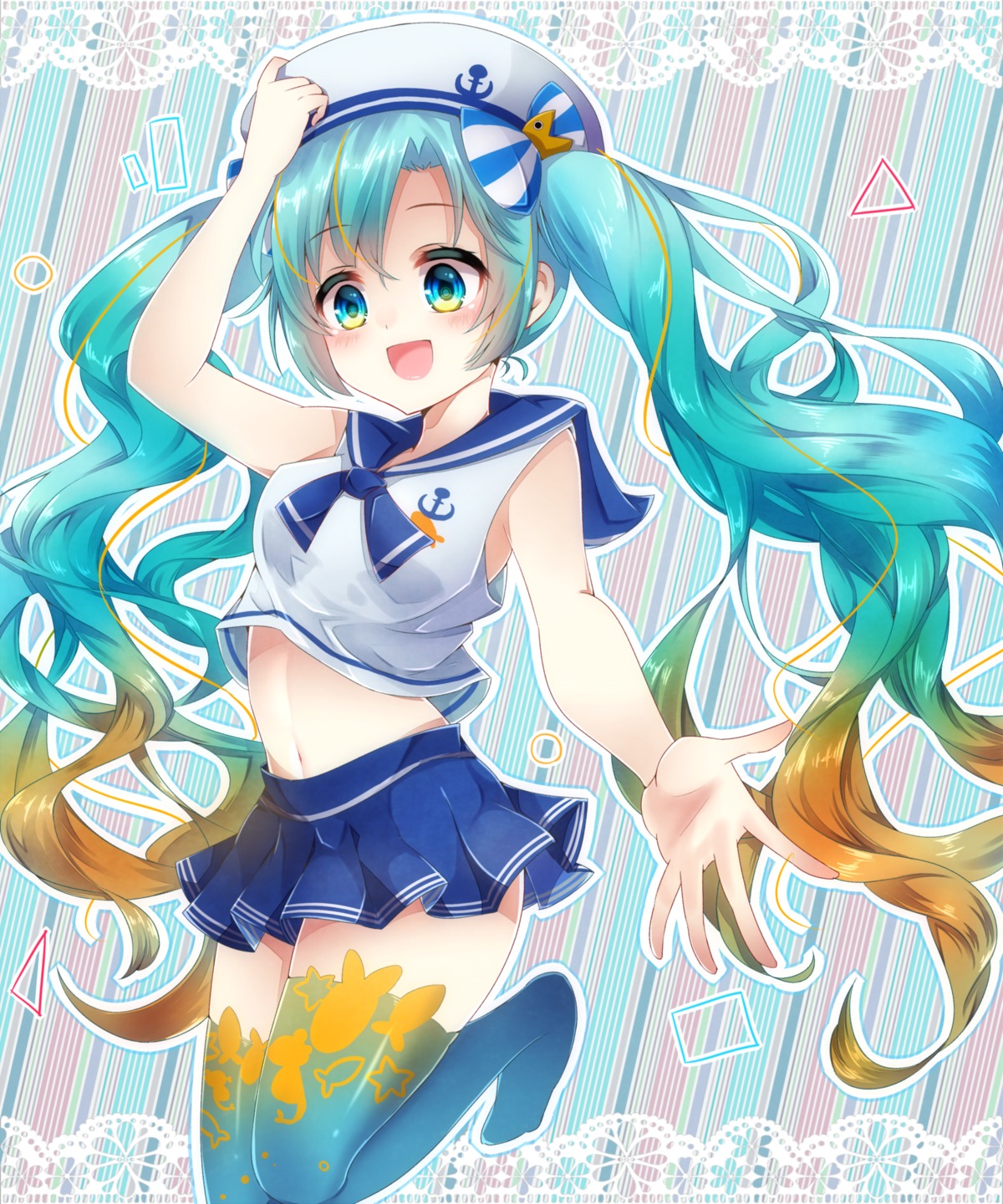 amane_tari hatsune_miku thighhighs vocaloid