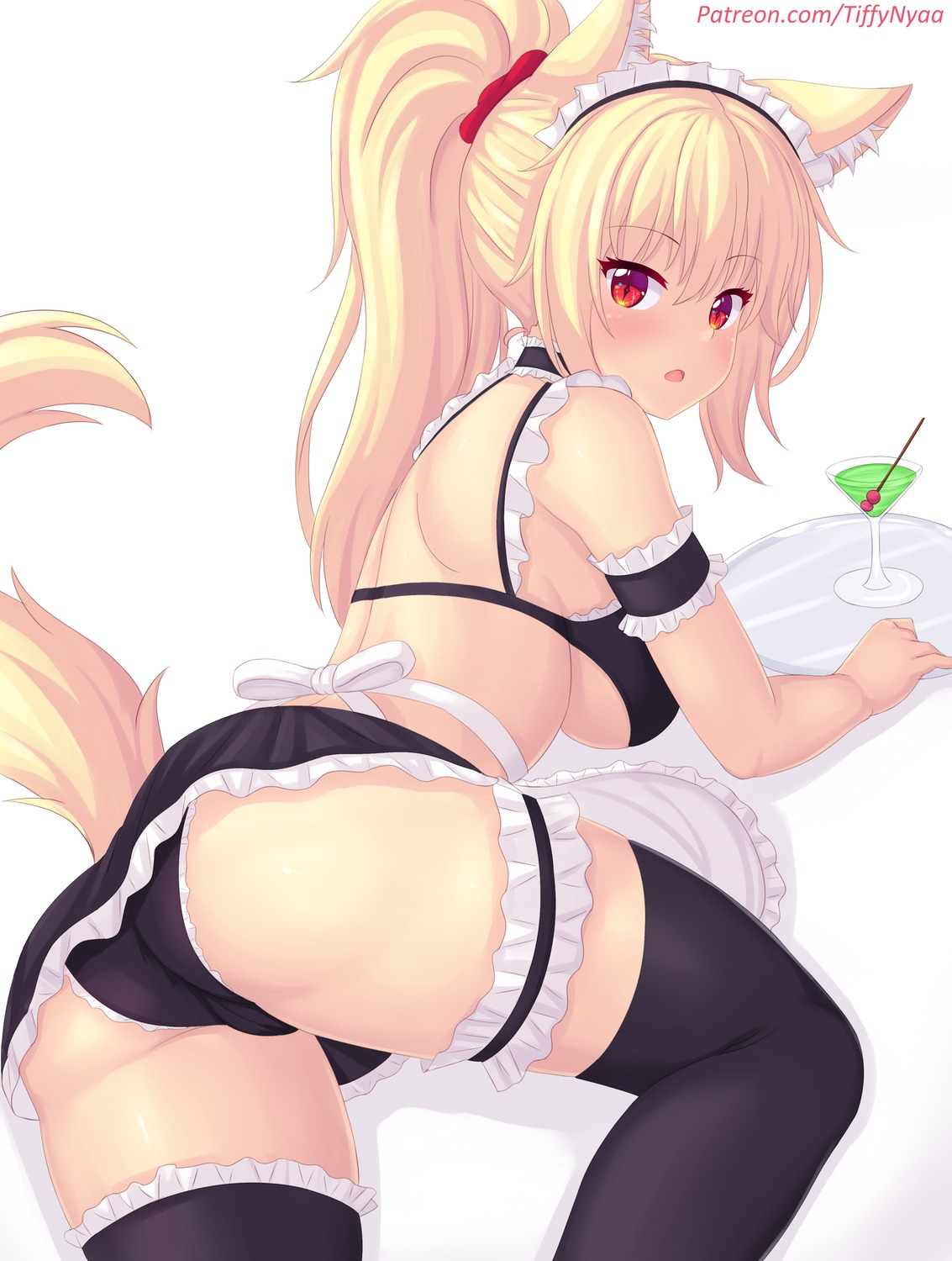 animal_ears ass bra cameltoe fast-runner-2024 garter nekomimi pantsu skirt_lift tail thighhighs tiffy