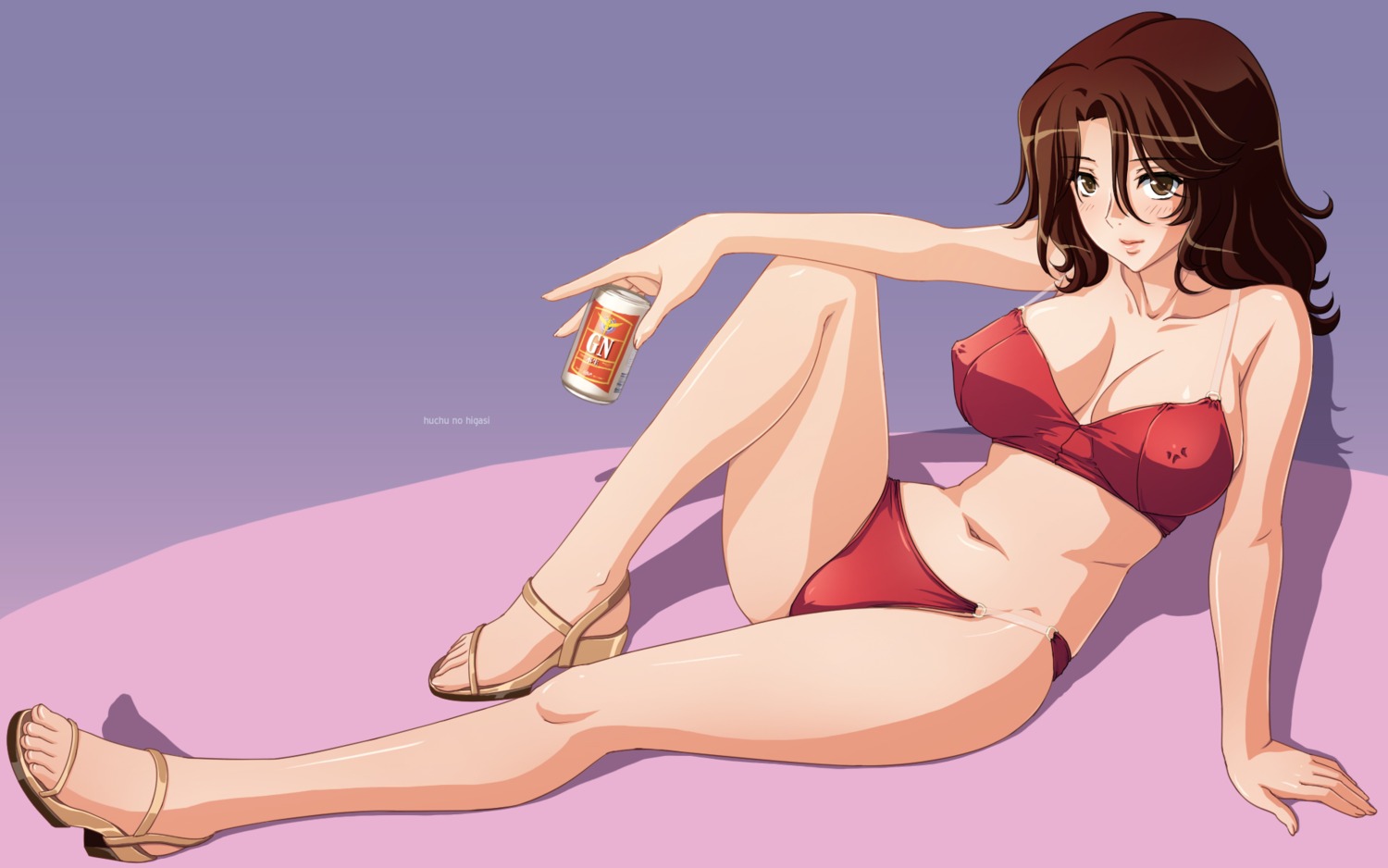 bikini cleavage erect_nipples gundam gundam_00 sumeragi_lee_noriega swimsuits tadano_akira wallpaper