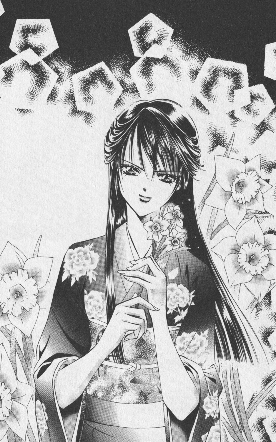 kimono mogami_kyouko monochrome nakamura_yoshiki skip_beat