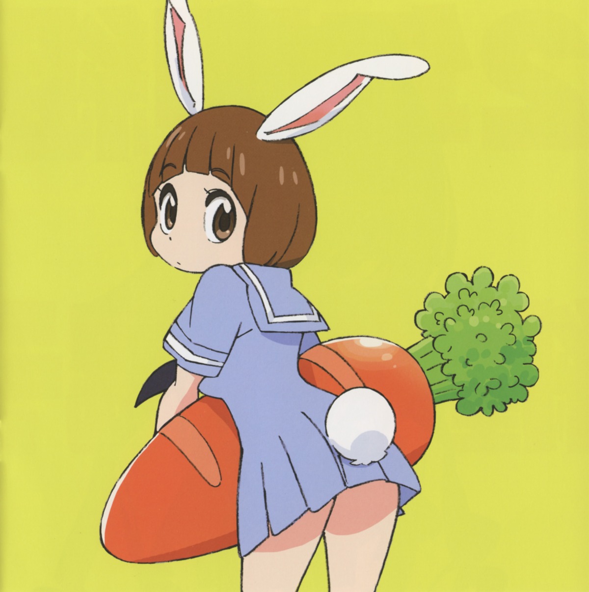 animal_ears bunny_ears kill_la_kill mankanshoku_mako seifuku tail yamada_mako