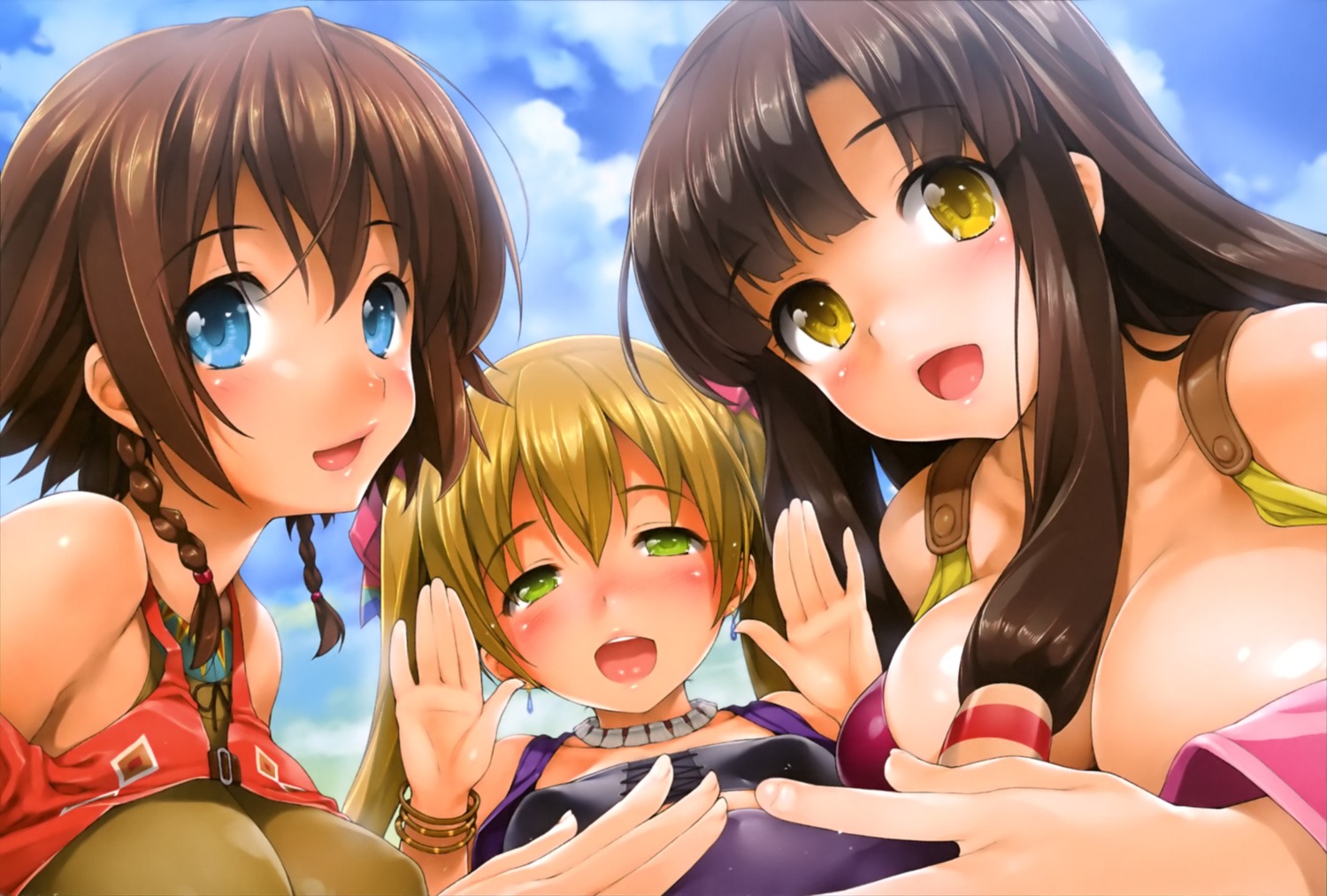 amy_(gargantia) cleavage ishikei melty_(gargantia) saaya_(gargantia) suisei_no_gargantia