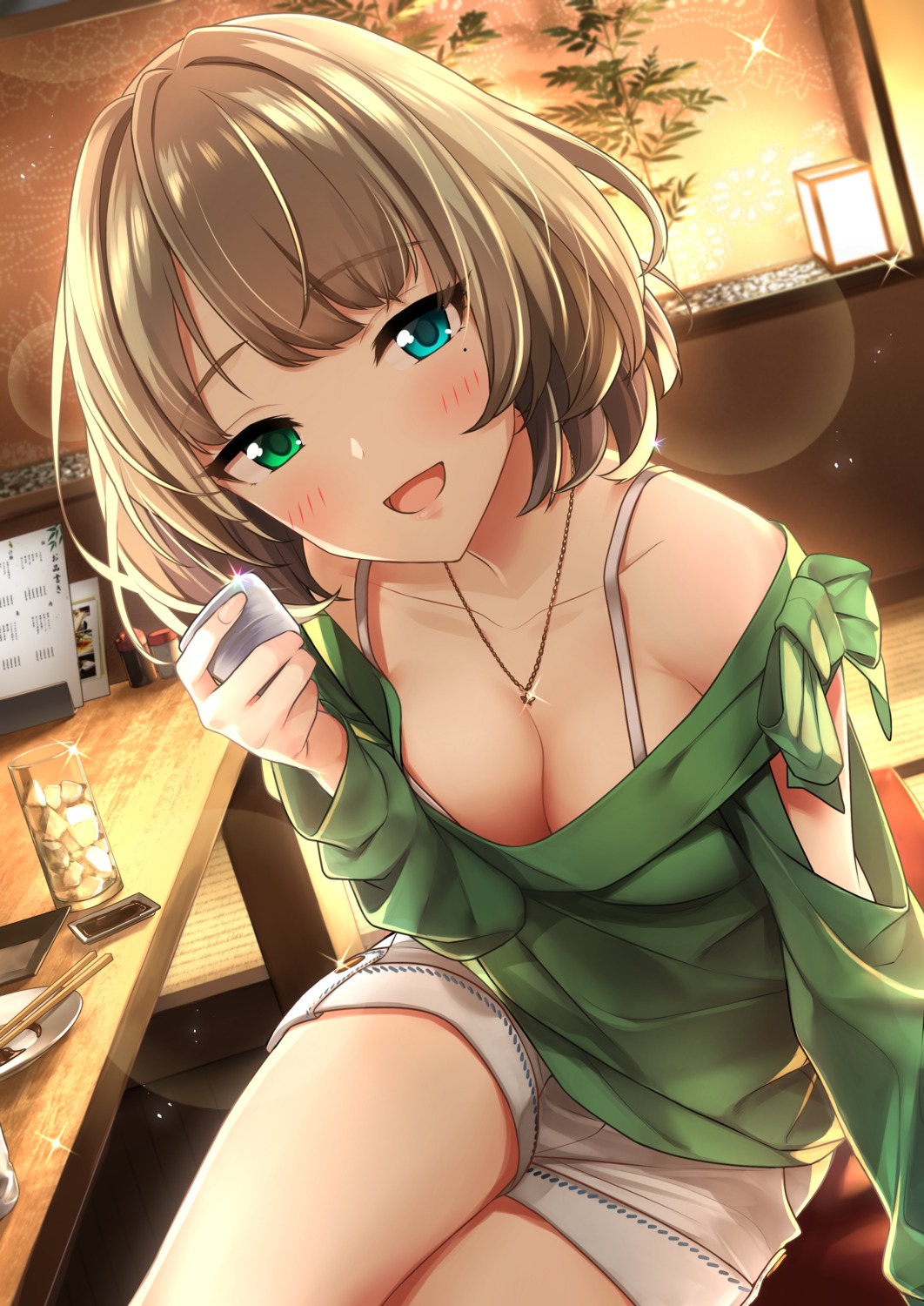 baffu cleavage heterochromia takagaki_kaede the_idolm@ster the_idolm@ster_cinderella_girls