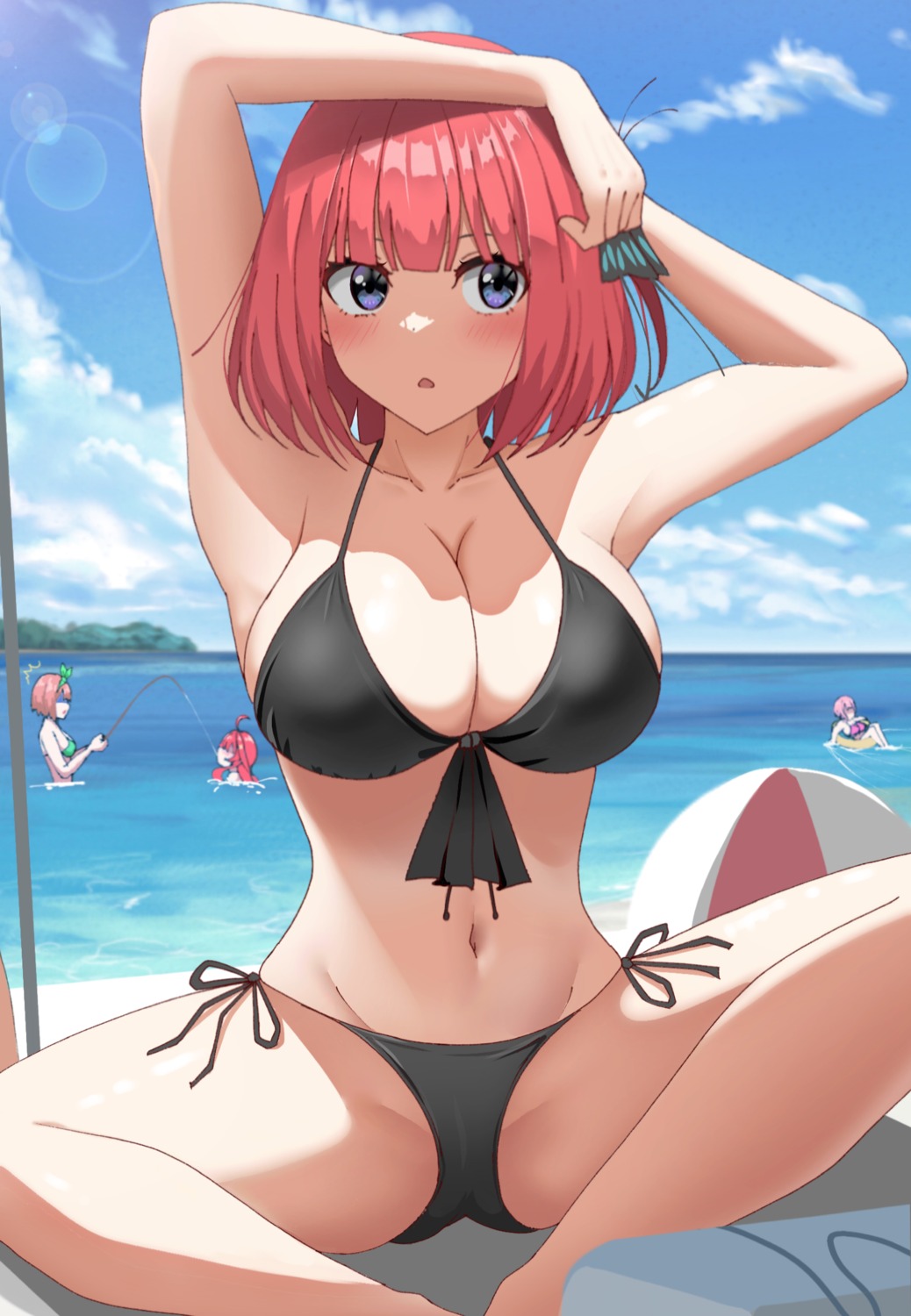 5-toubun_no_hanayome bikini nakano_ichika nakano_itsuki nakano_nino nakano_yotsuba poa_mellhen swimsuits wet