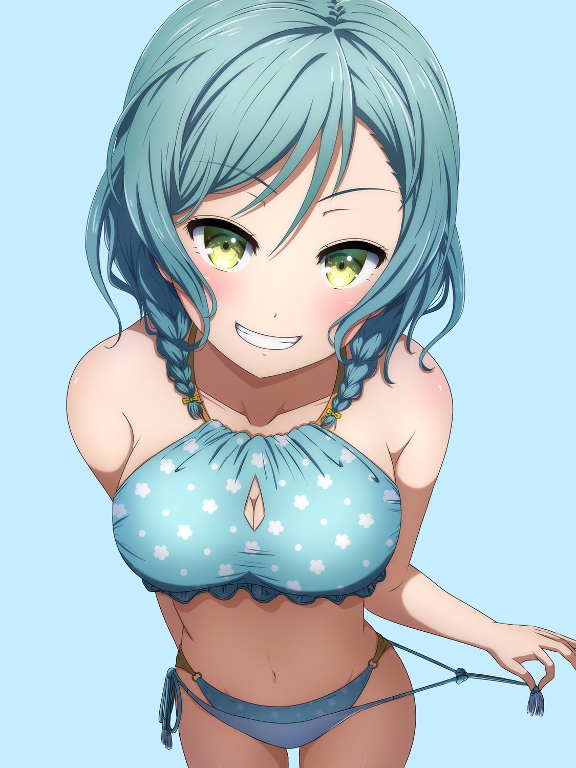 bang_dream! bikini cleavage hikawa_hina noshimurin swimsuits undressing