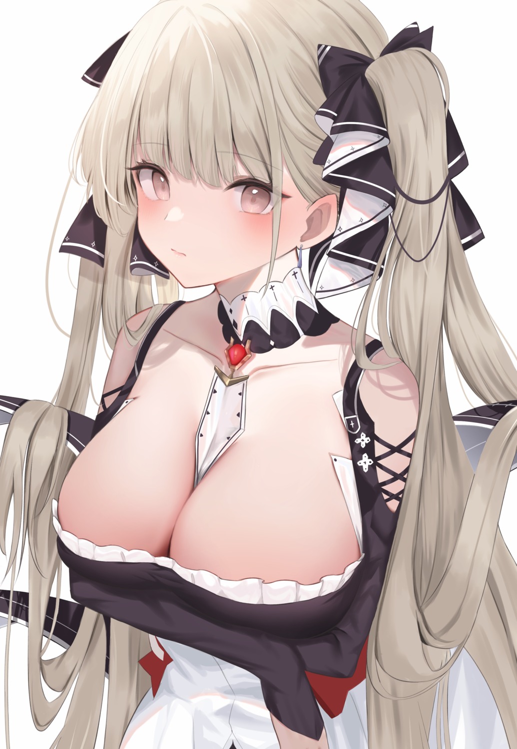 azur_lane breast_hold daily_(daily178900) formidable_(azur_lane) gothic_lolita lolita_fashion no_bra