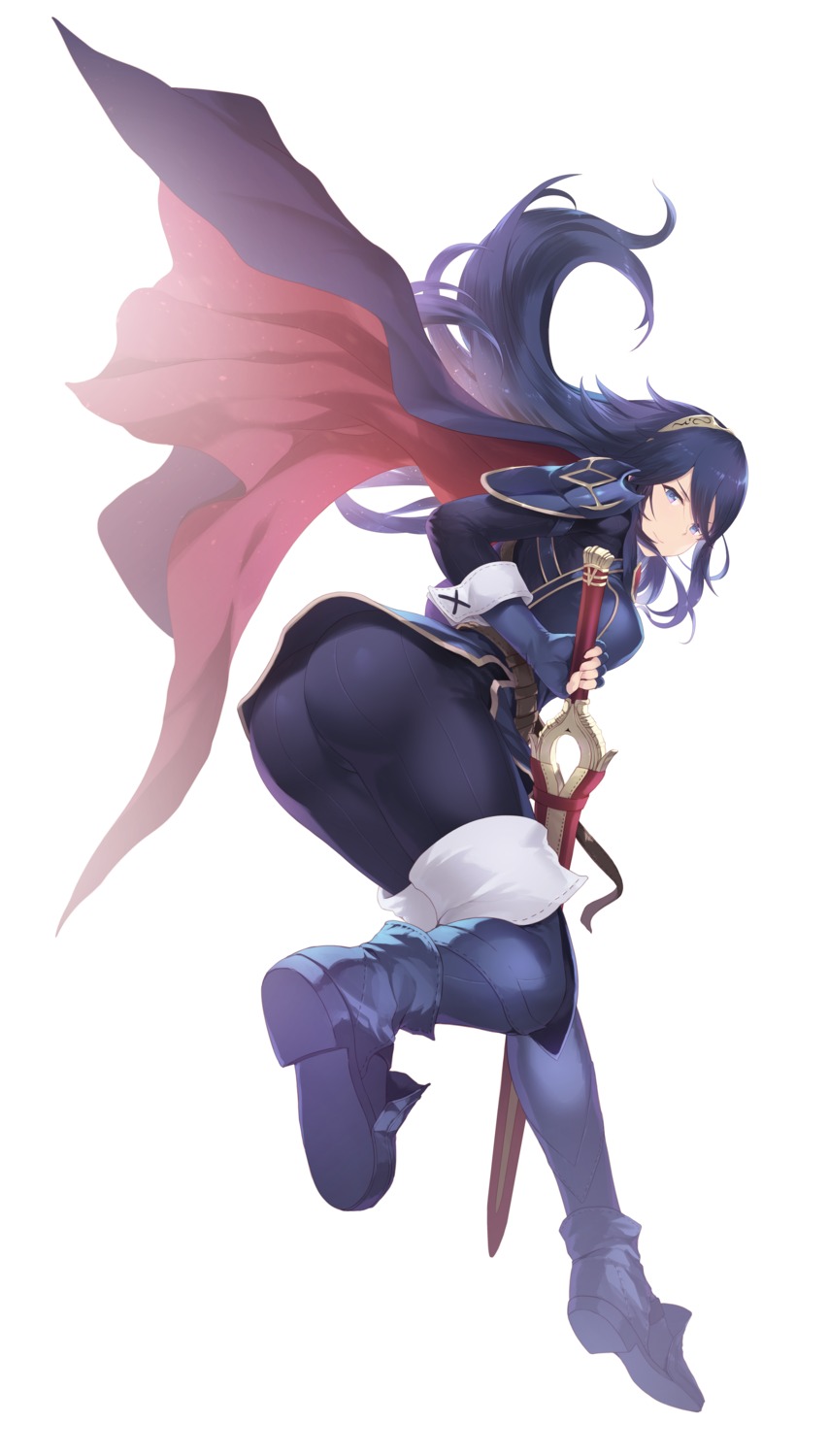 armor ass cait cameltoe fire_emblem fire_emblem_kakusei lucina_(fire_emblem) sword thighhighs