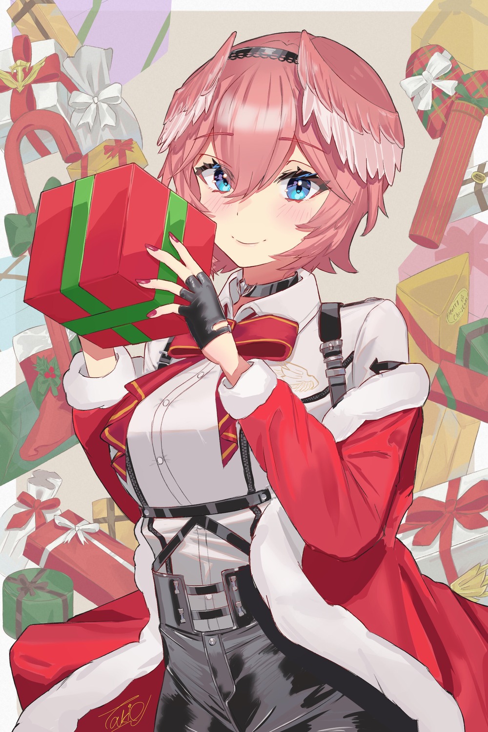 christmas hololive takane_lui takion uniform wings