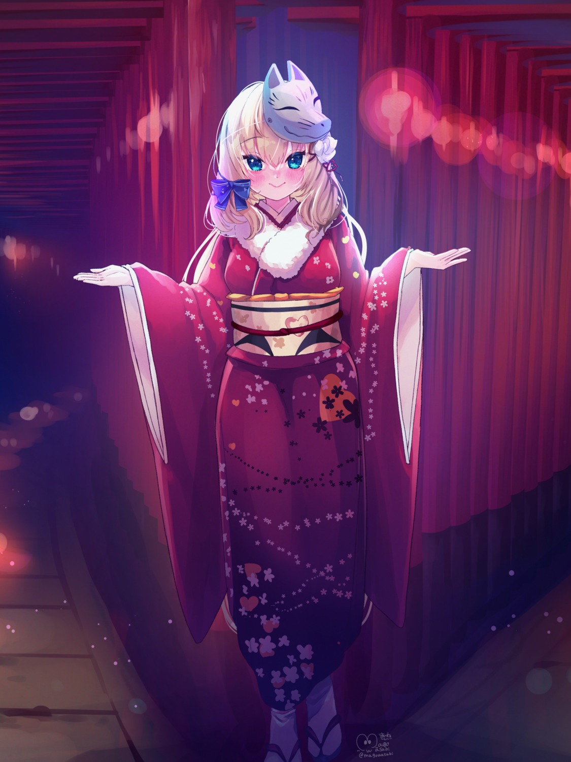 akai_haato hololive kimono magowasabi