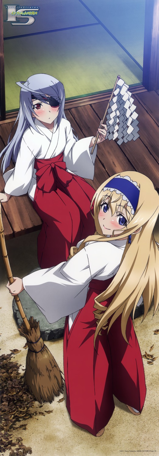 cecilia_alcott eyepatch infinite_stratos laura_bodewig miko stick_poster