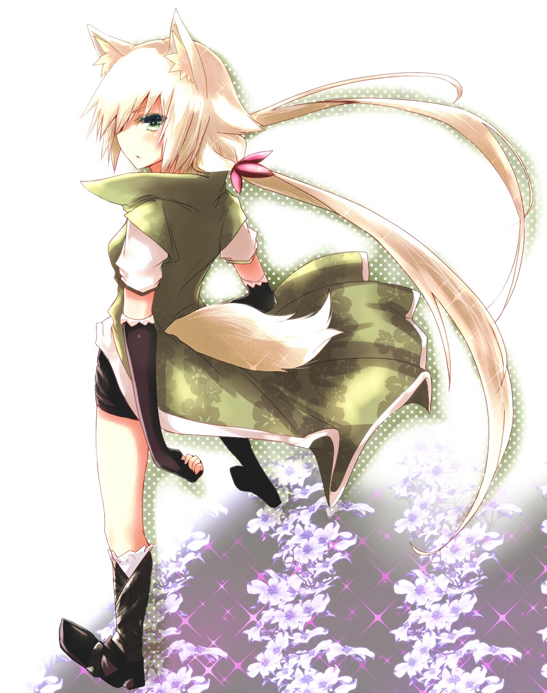 animal_ears kitsune naomi_(sekai_no_hate_no_kissaten) tail