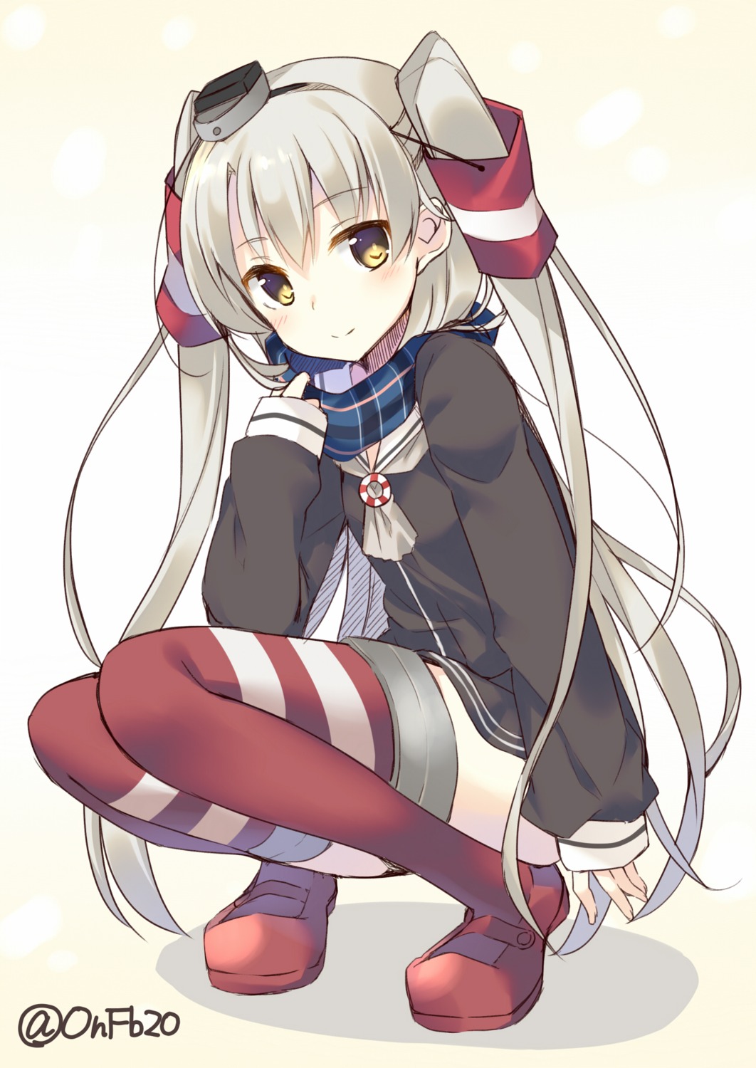 amatsukaze_(kancolle) bekotarou kantai_collection seifuku thighhighs