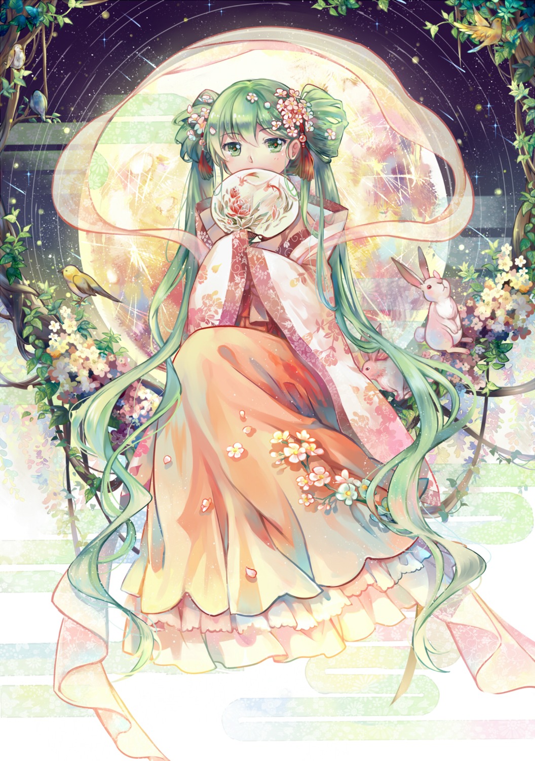 asian_clothes chuushuu_meigetsu_miku ekita_xuan hatsune_miku vocaloid