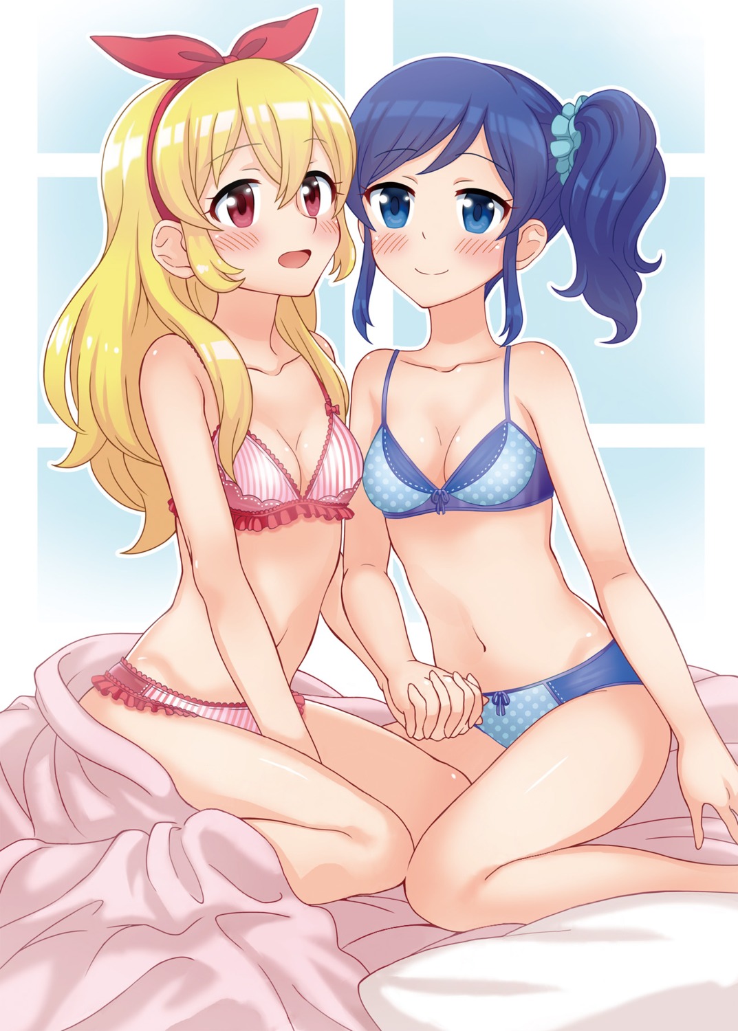 04-left aikatsu! bra cleavage hoshimiya_ichigo kiriya_aoi pantsu shimapan