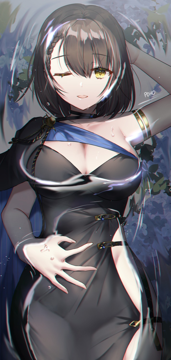 azur_lane baltimore_(azur_lane) dress no_bra nopan poho wet