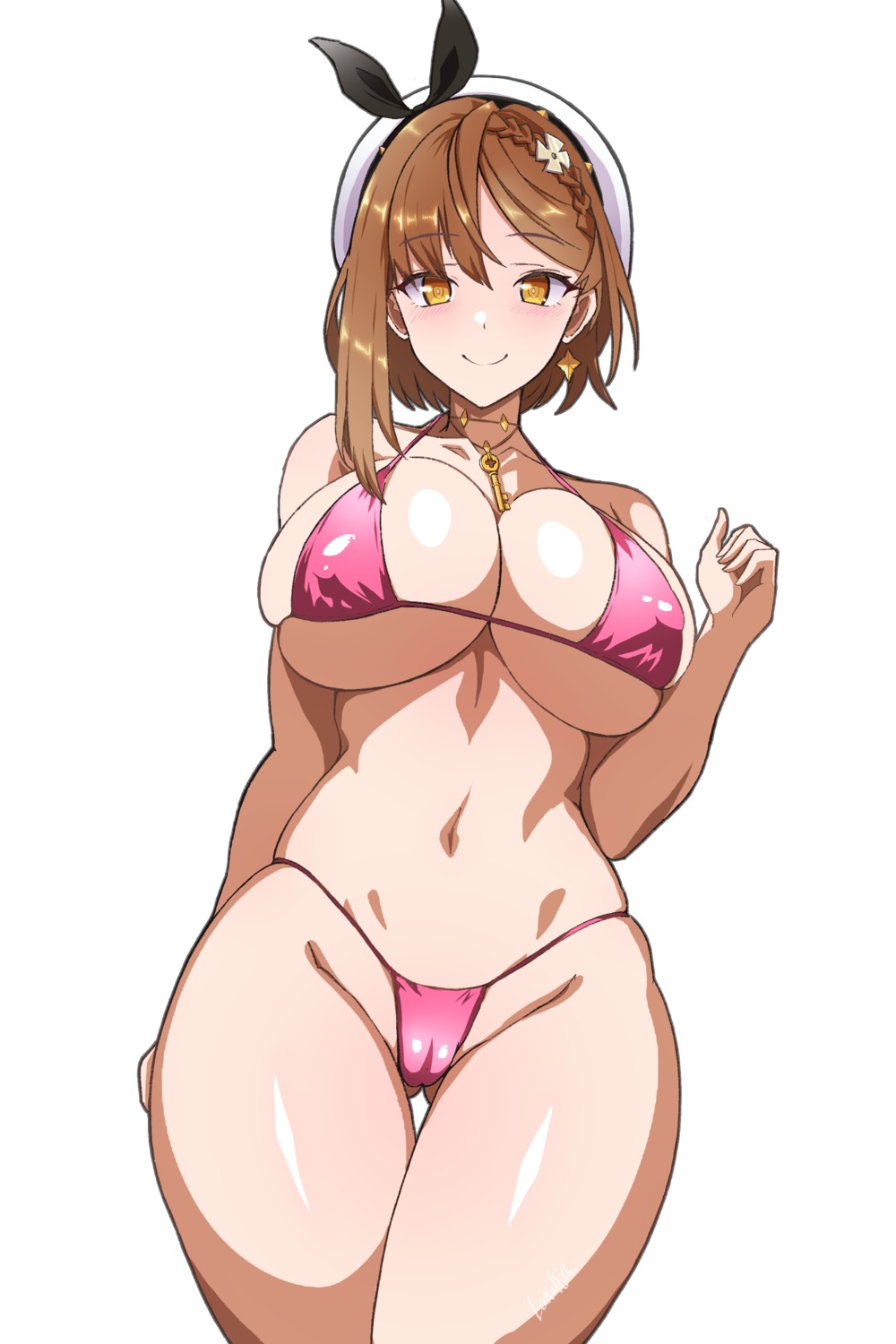 atelier atelier_ryza atelier_ryza_2 batta_16-sei bikini cameltoe erect_nipples reisalin_stout swimsuits thong