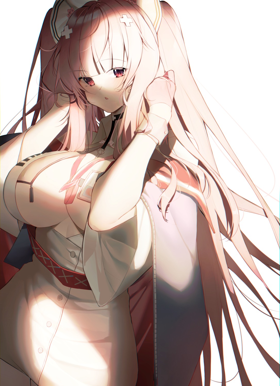 azur_lane no_bra nurse open_shirt perseus_(azur_lane) tia_(tia_1207)