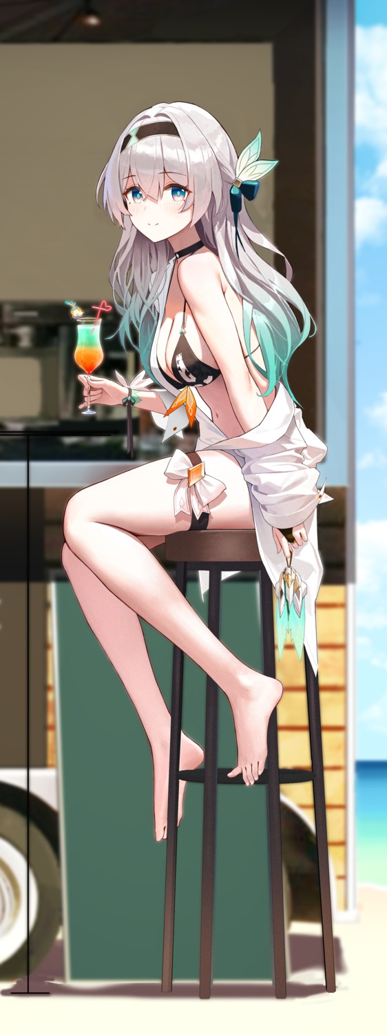 bikini_top dress_shirt firefly fogeun garter honkai:_star_rail open_shirt swimsuits