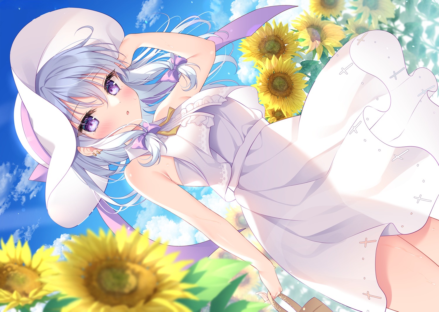 detexted dress pantsu photoshop see_through shikitani_asuka skirt_lift summer_dress