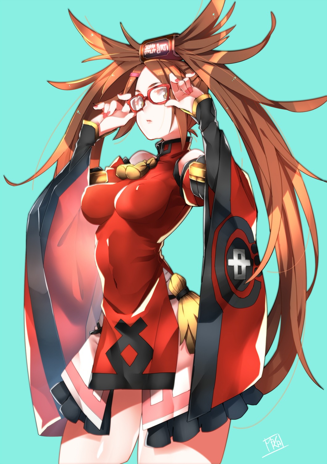 chinadress erect_nipples guilty_gear kuradoberi_jam makai megane