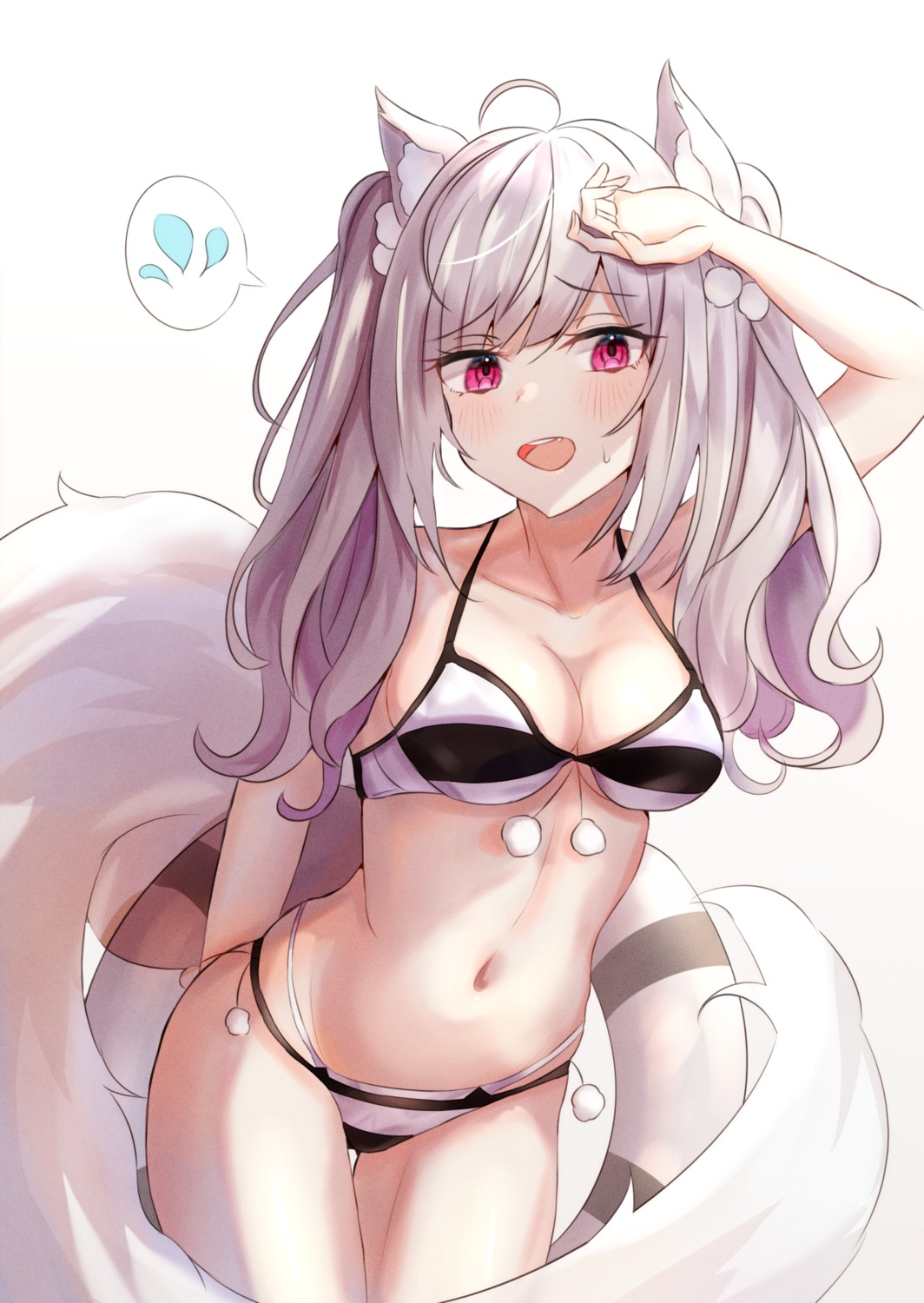 animal_ears bikini panipo swimsuits tail