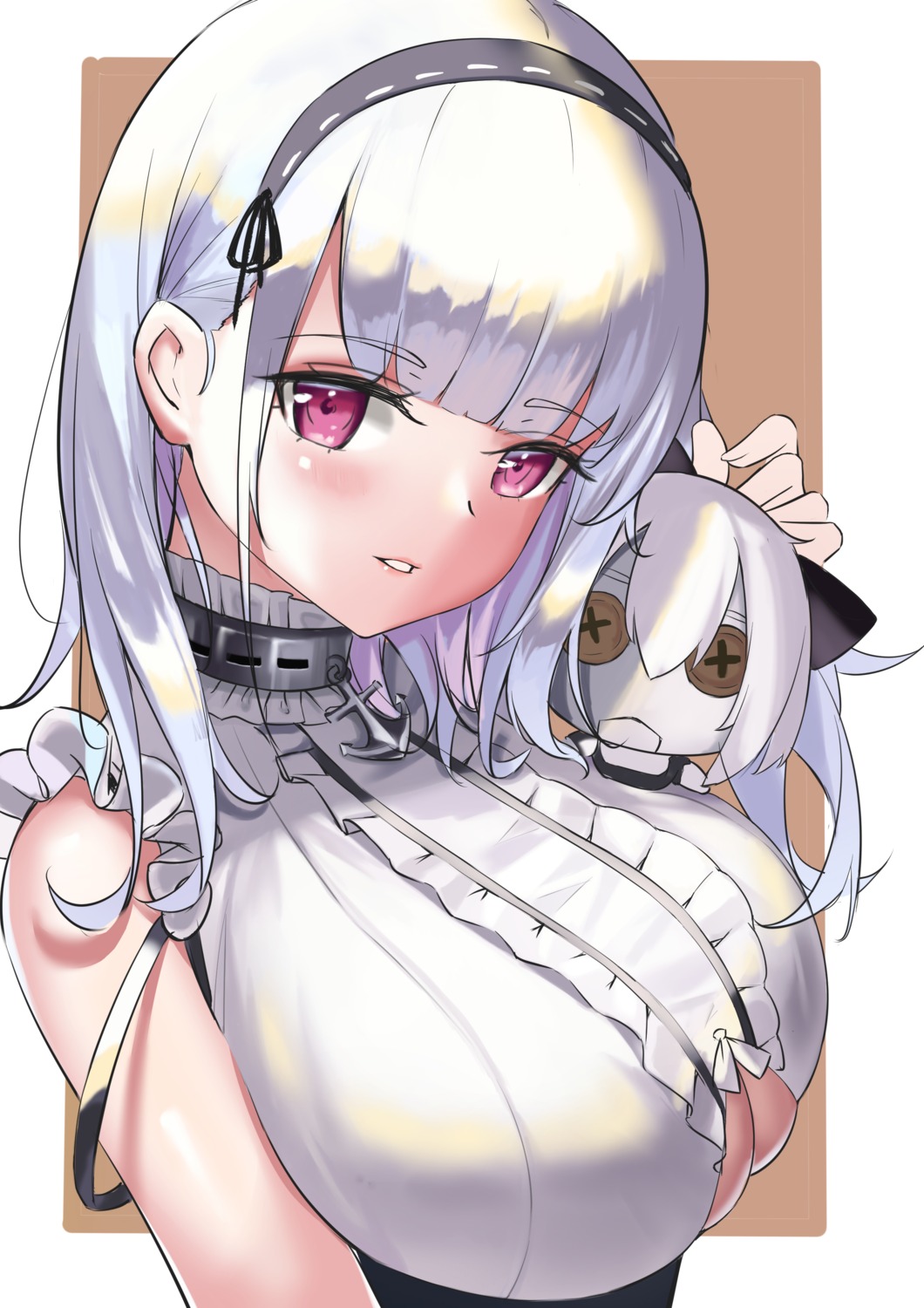 azur_lane chibi dido_(azur_lane) lj2000 maid no_bra