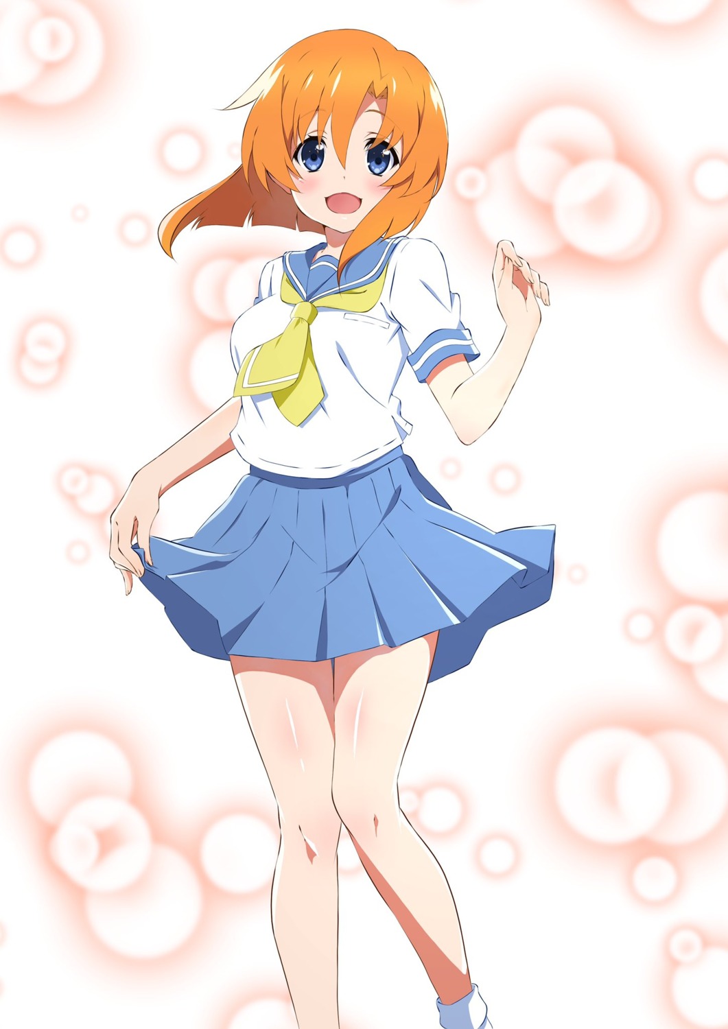 higurashi_no_naku_koro_ni ryuuguu_rena seifuku skirt_lift tsuji643163271