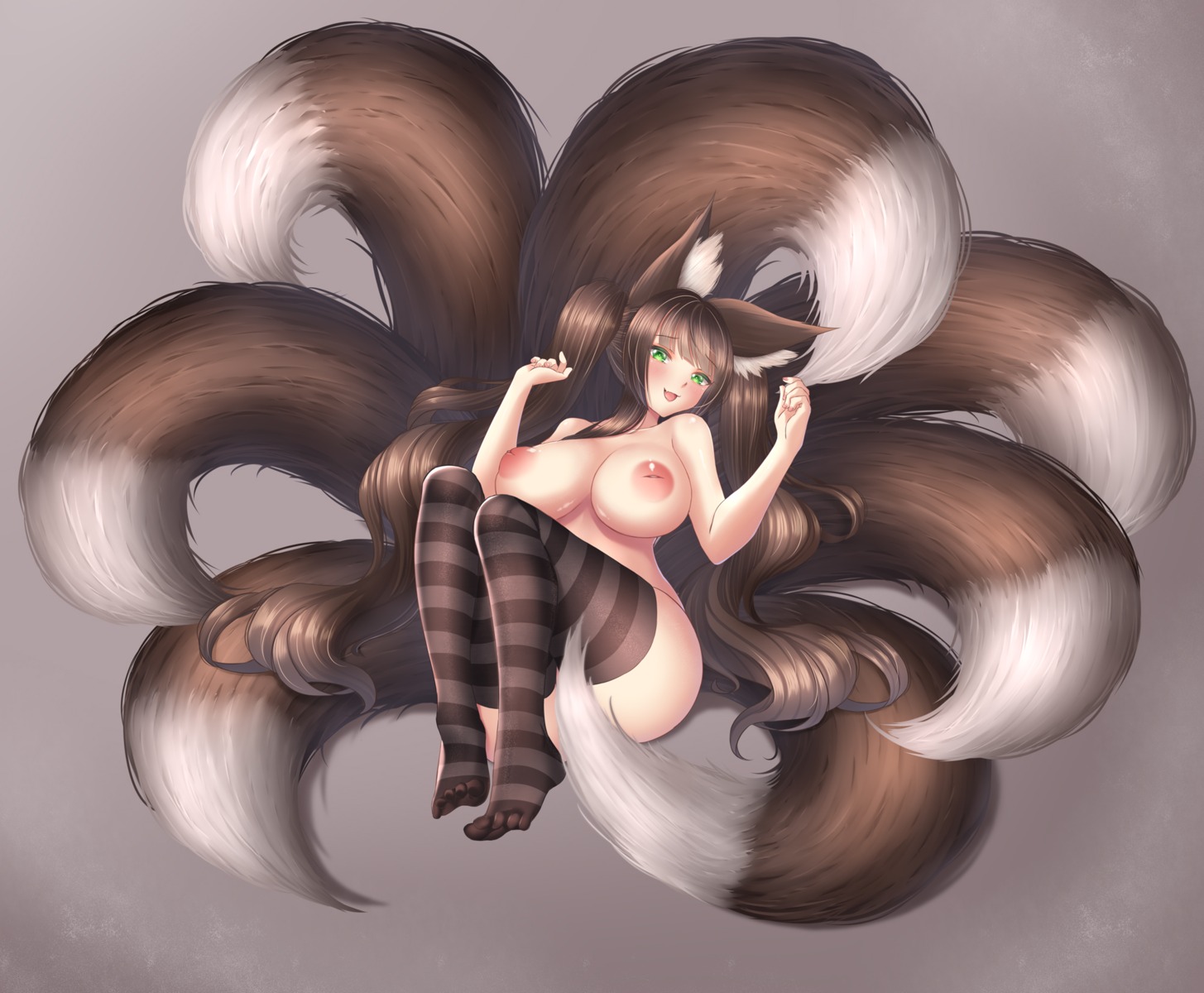 animal_ears feet kitsune maru.selinn naked nipples plushmallow tail thighhighs