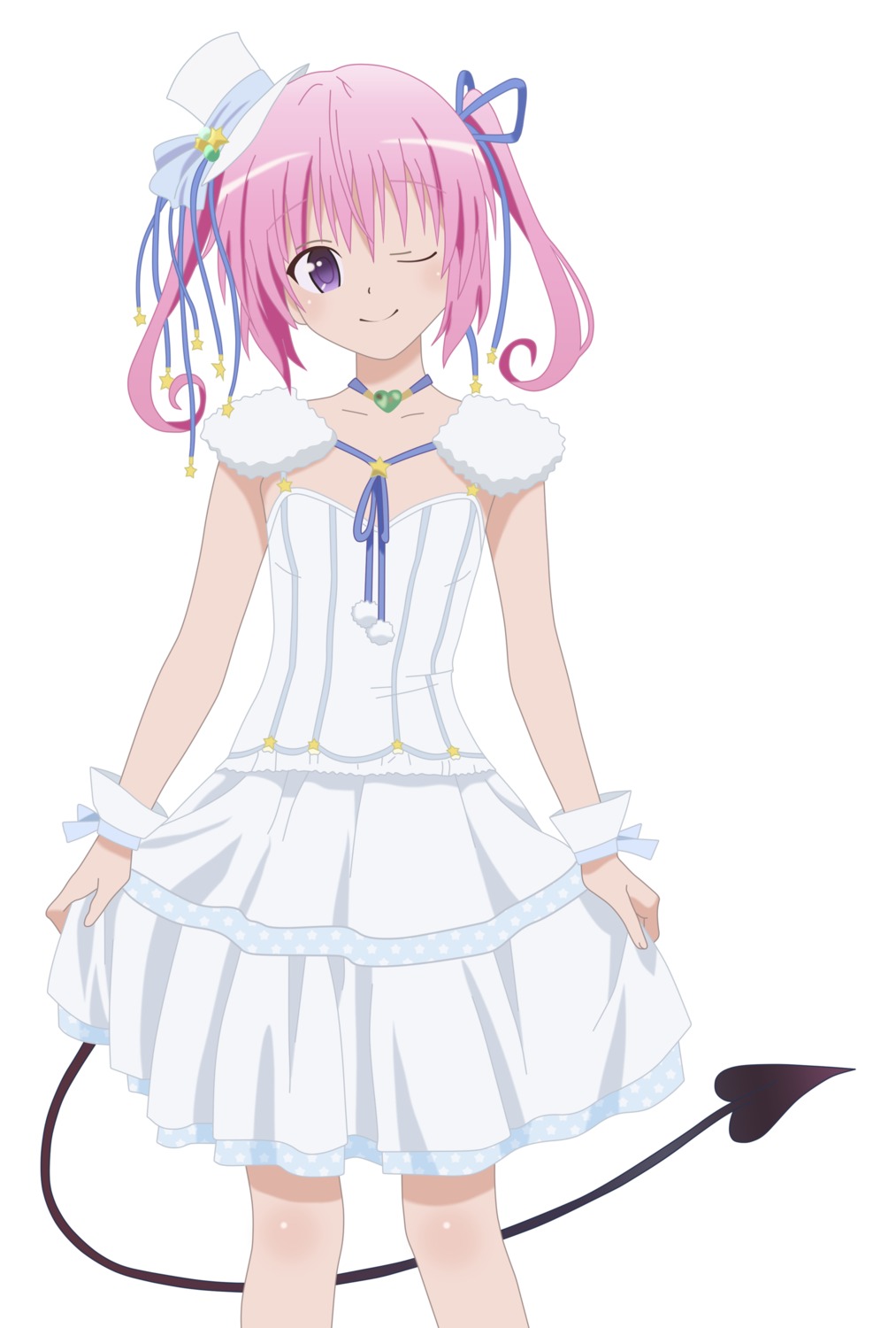 asaka_(asa_net21) dress nana_asta_deviluke summer_dress tail to_love_ru to_love_ru_darkness