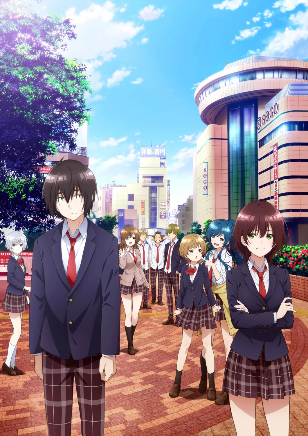 hinami_aoi izumi_yuzu jaku-chara_tomozaki-kun kikuchi_fuuka landscape mizusawa_takahiro nakamura_shuuji nanami_minami natsubayashi_hanabi seifuku sweater takei_(jaku-chara_tomozaki-kun) tomozaki_fumiya