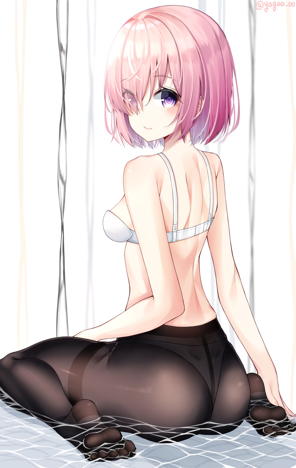 ass bra fate/grand_order feet inhoya2000 mash_kyrielight pantsu pantyhose thong wet