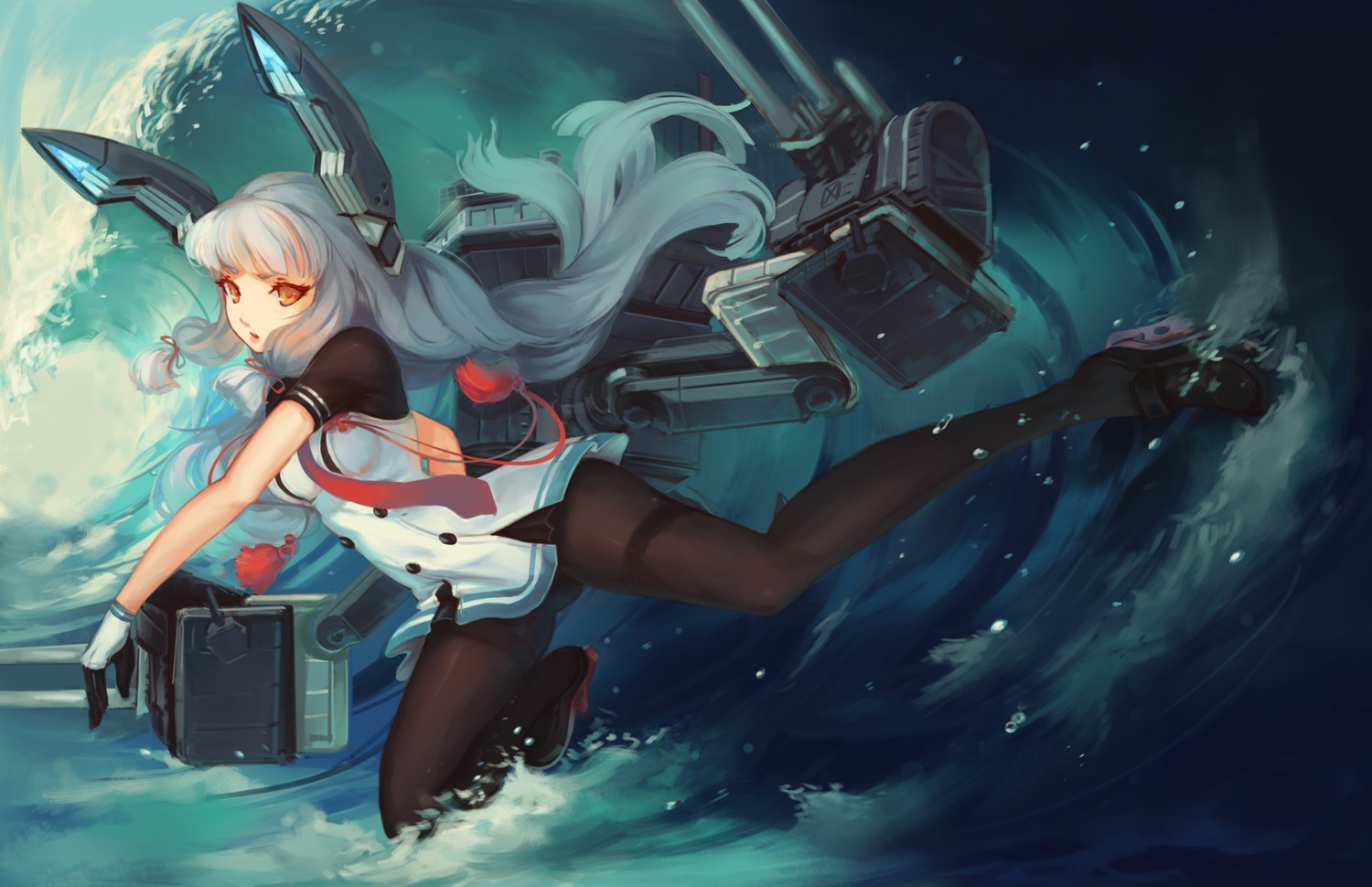 heels kantai_collection murakumo_(kancolle) pantyhose seifuku softmode