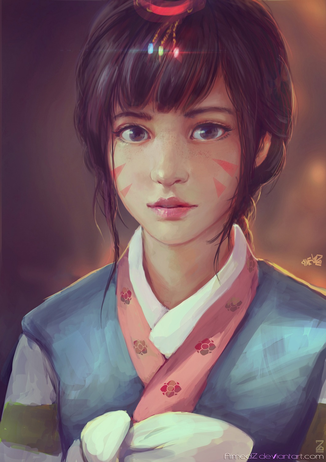 aimedz asian_clothes d.va official_watermark overwatch