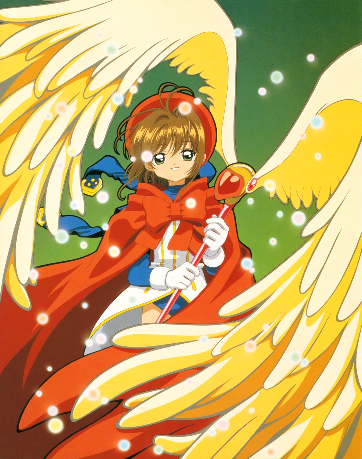 card_captor_sakura dress fly_(card_captor_sakura) kinomoto_sakura madhouse takahashi_kumiko weapon wings