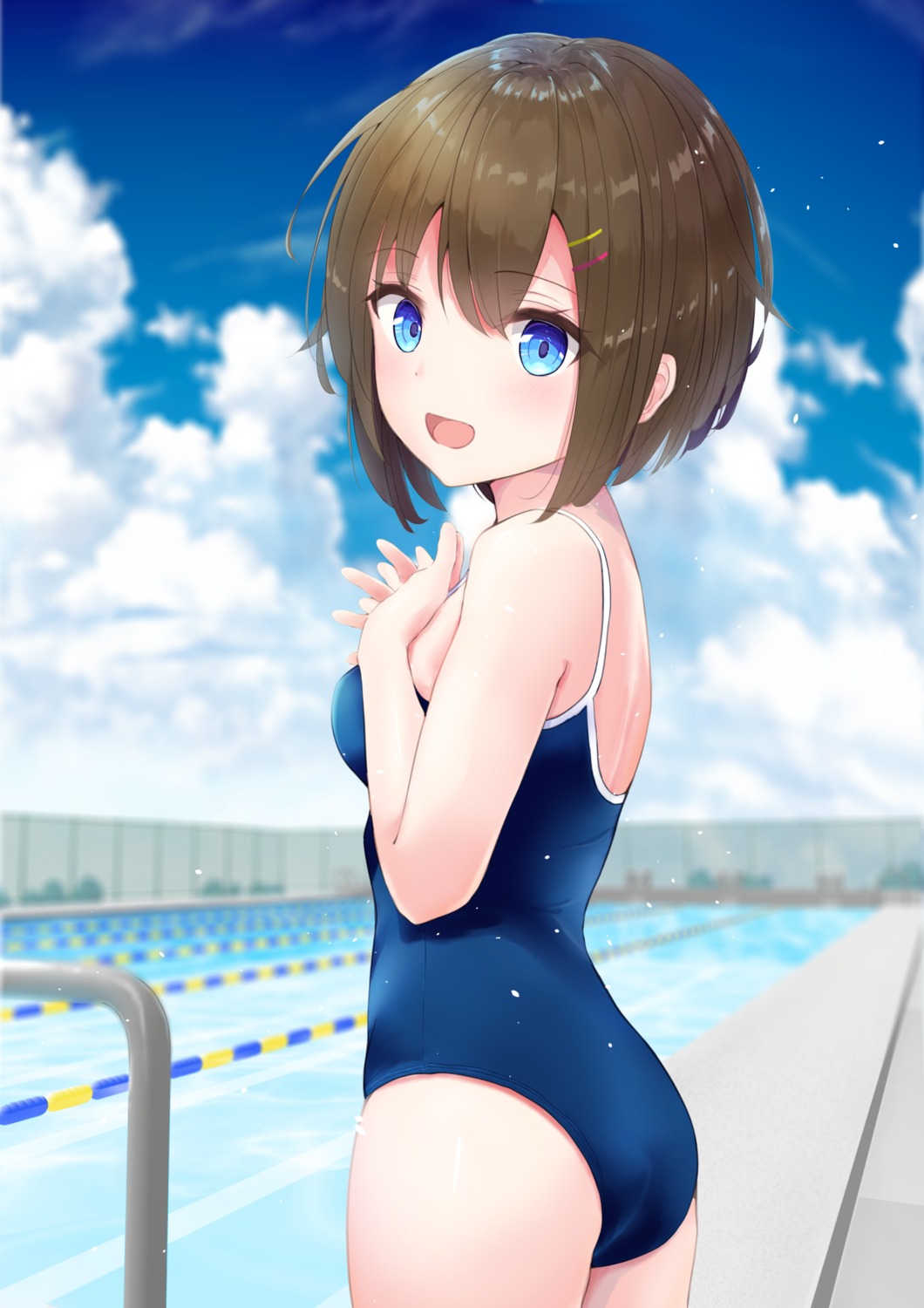 ass school_swimsuit swimsuits yunarebun