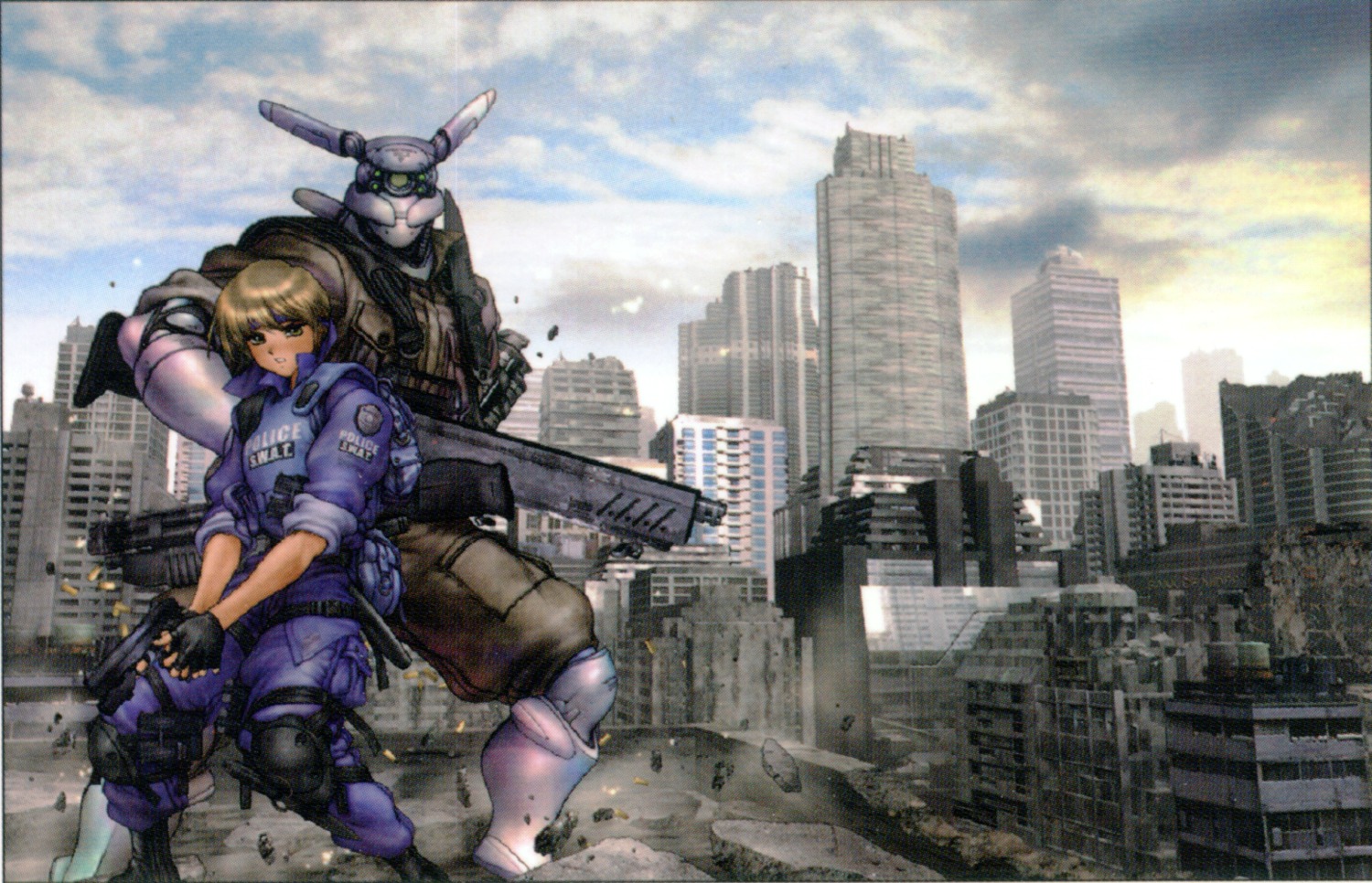 appleseed briareos_hecatonchires deunan_knute gun screening shirow_masamune