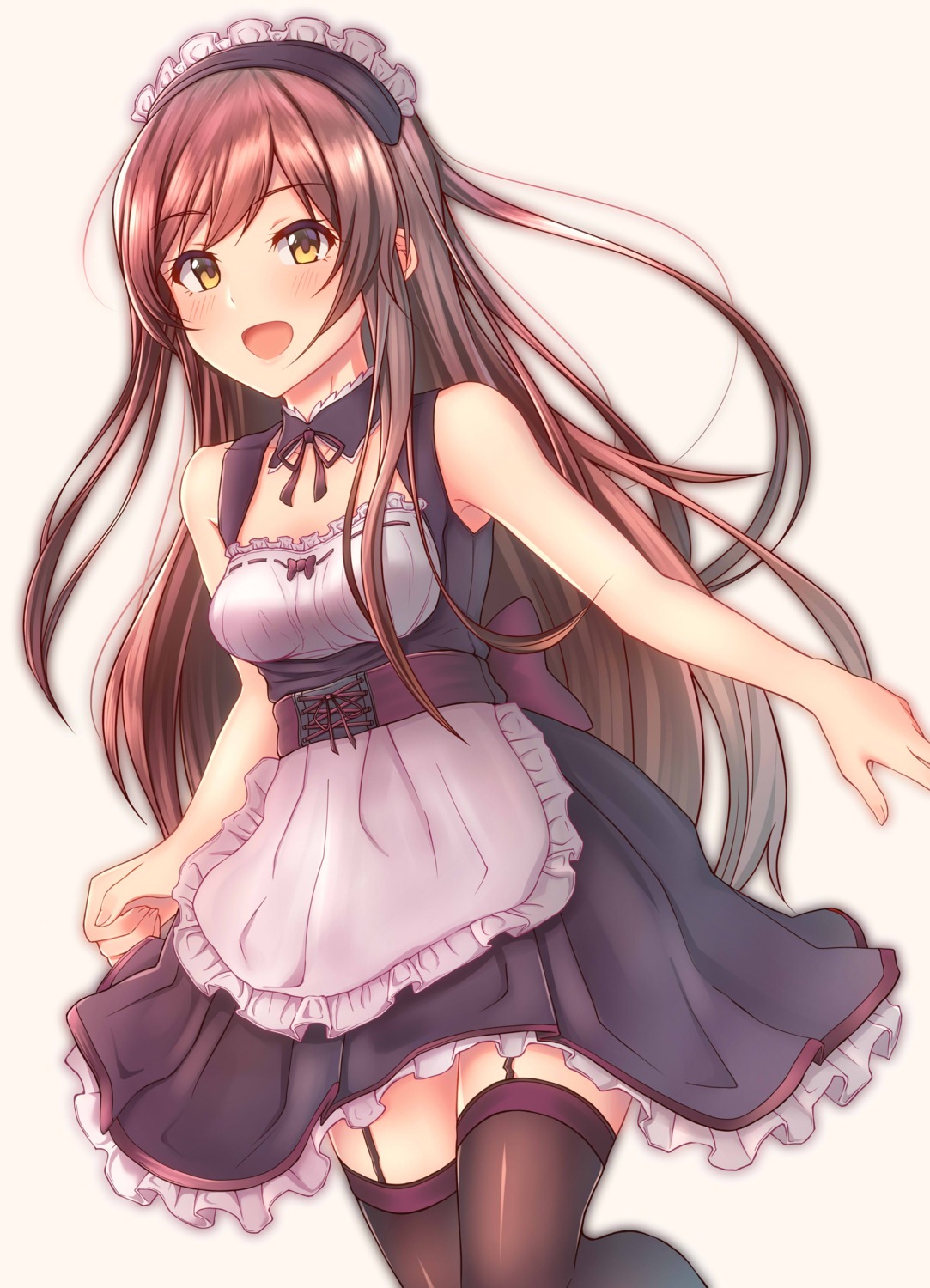 keffiy maid oosaki_amana stockings the_idolm@ster the_idolm@ster_shiny_colors thighhighs