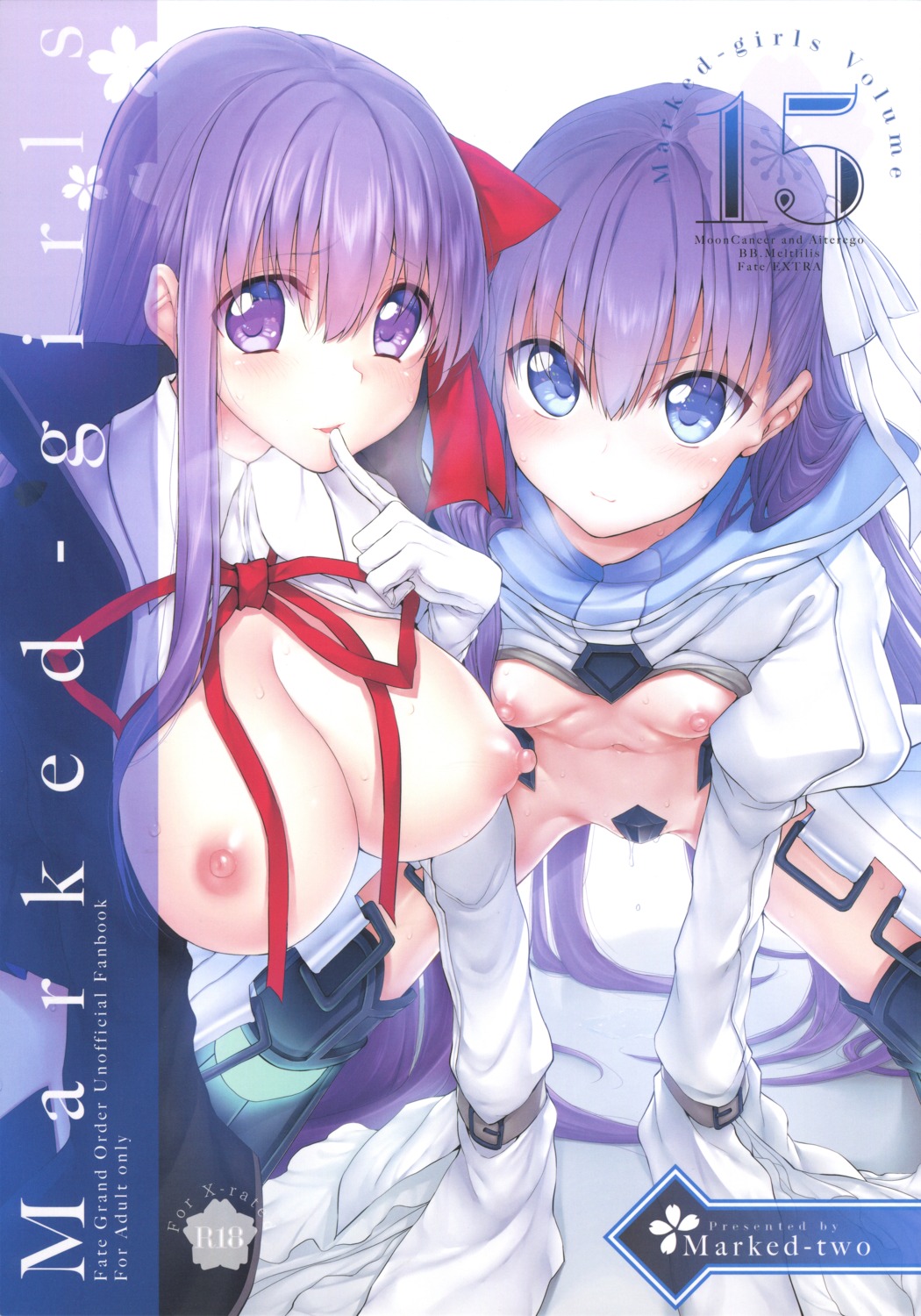 bb_(fate/extra_ccc) bottomless breasts fate/grand_order maebari meltlilith nipples no_bra open_shirt tagme thighhighs