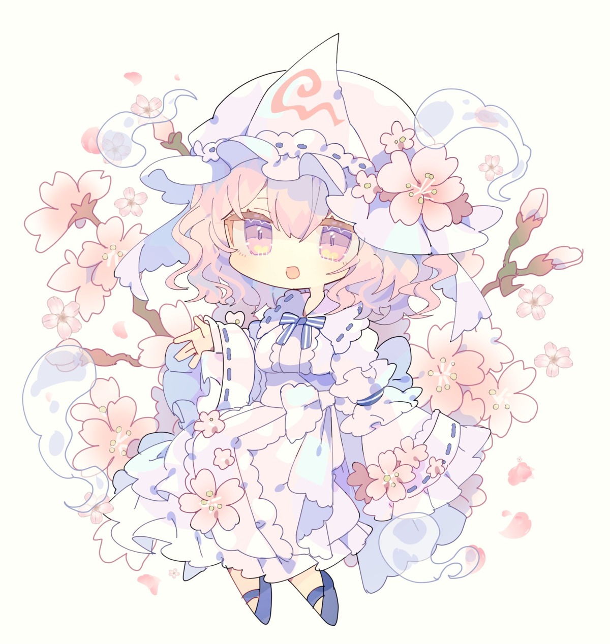 chibi dress nikorashika saigyouji_yuyuko touhou